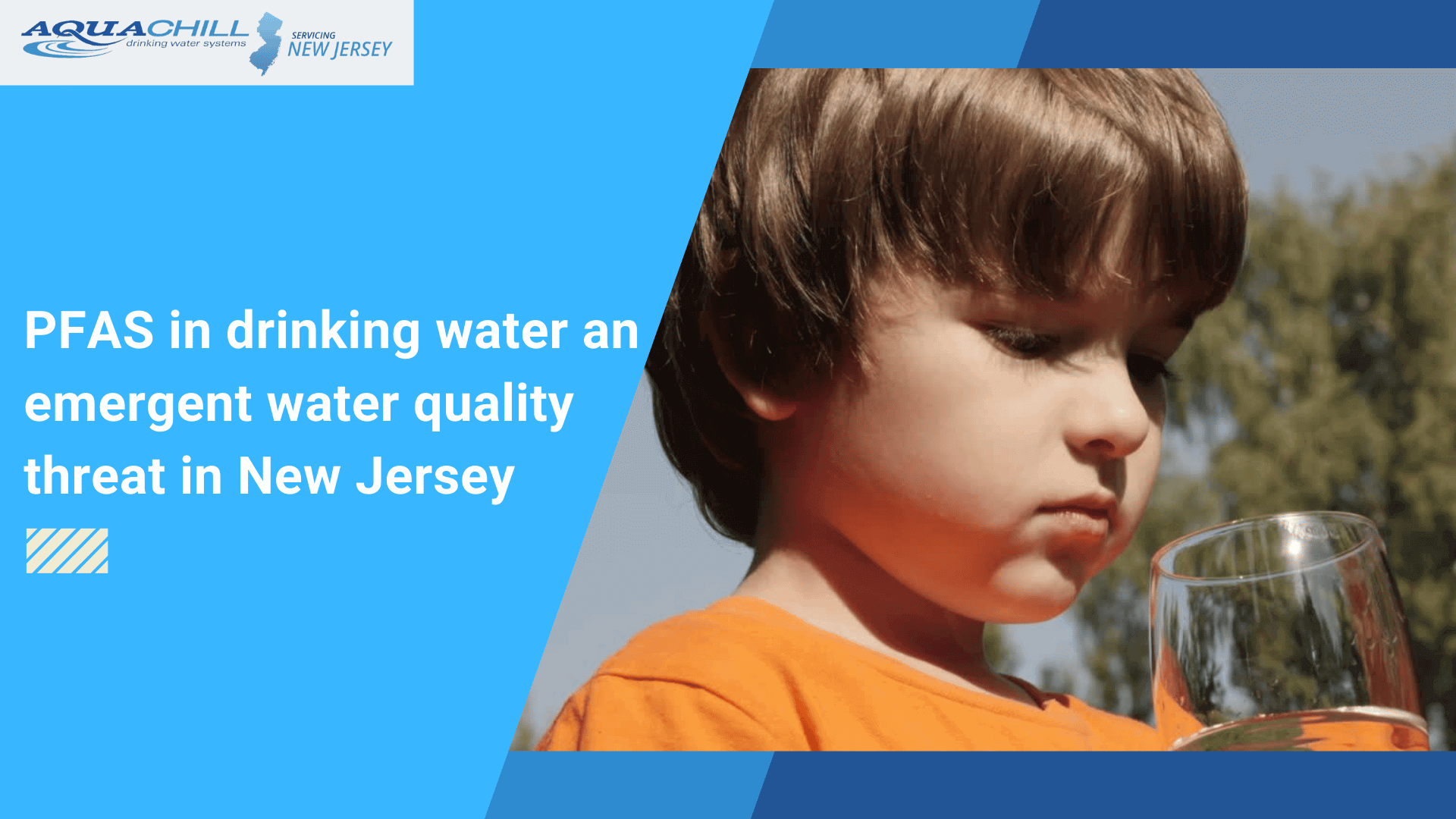 PFASWATERISSUESKIS pafas water issues in tap water, a kid drinking reverse osmosis water